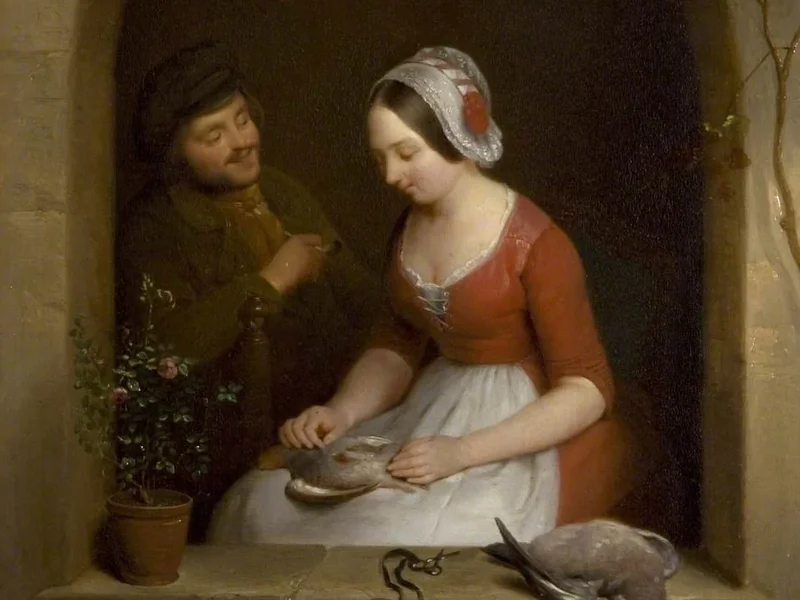 1802-Frans Josef Luckx - Due figure a una finestra